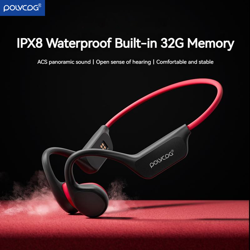 POLVCDG 骨伝導ヘッドセット X7 IPX8 32GB - Bone Conduction Running Headphones のレビューと価格